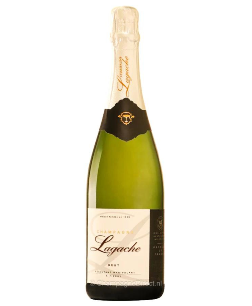 Front image of a bottle of  Lagache Cuvee Brut Front 